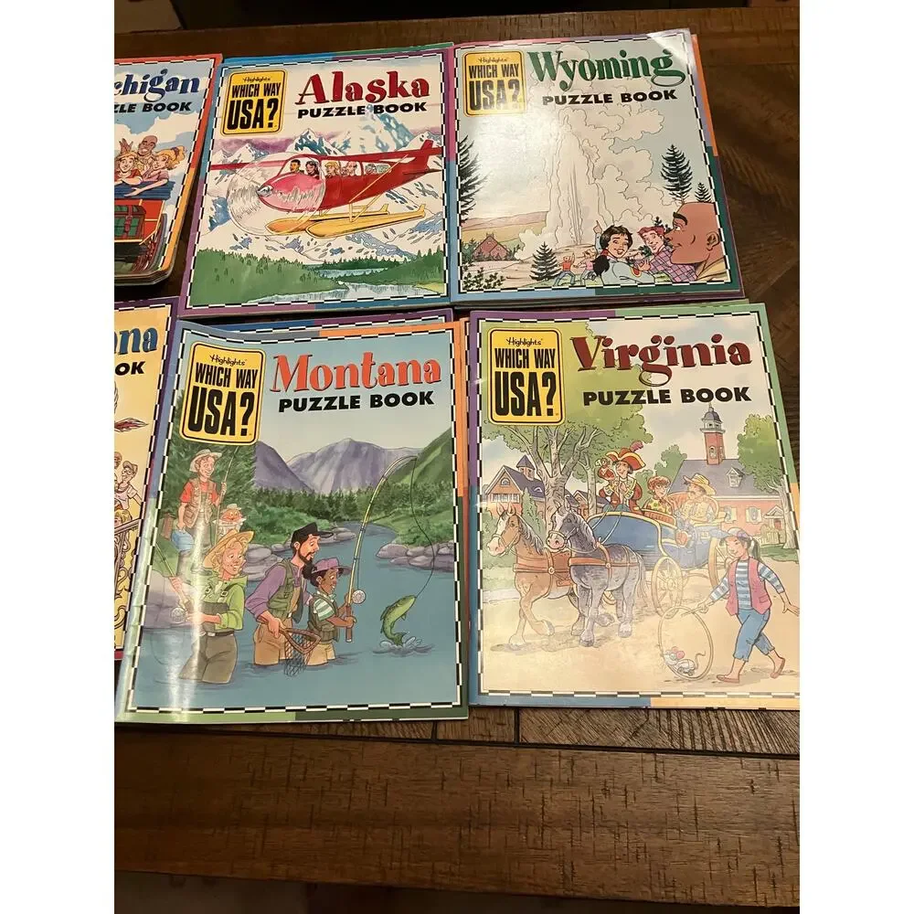 Highlights USA Which Way VTG States Activity Books Homeschool‎ Alaska Louisiana